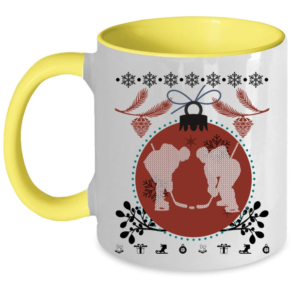 Christmas Family Vacation Coffee Mug, Cool Hockey Accent Mug