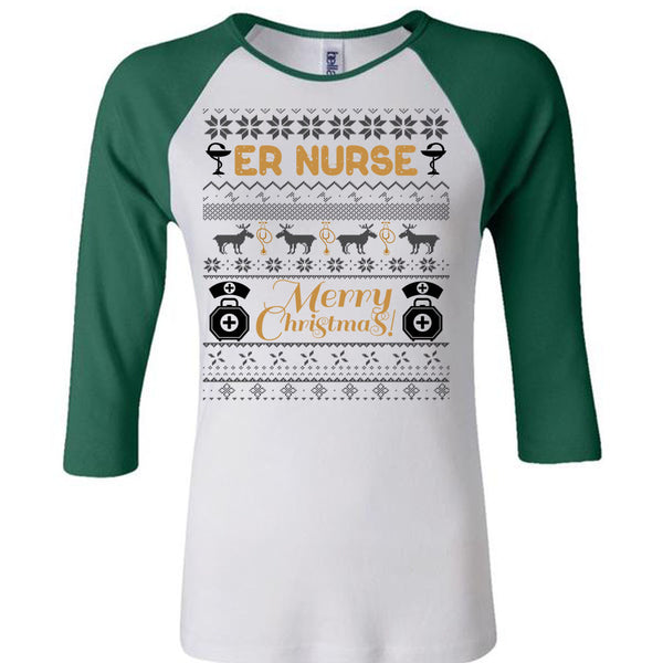 ER Nurse Merry Christmas T Shirt, I Love Nursing T Shirt, Awesome T-Shirts