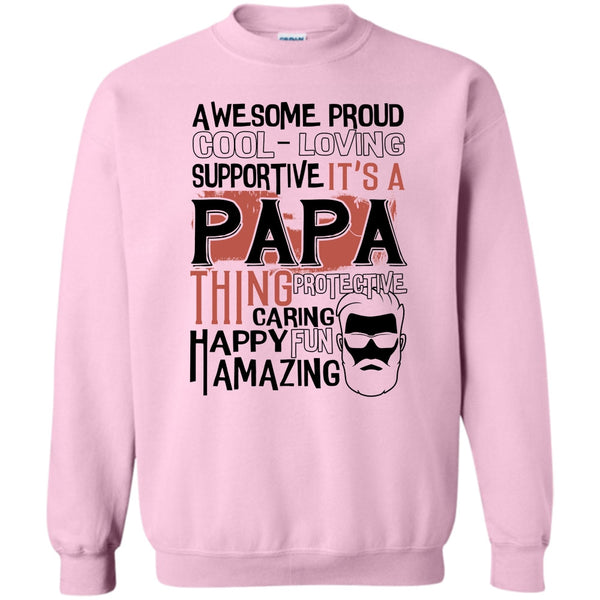 Coolest Papa Ever T Shirt, Awesome Proud Sweatshirt