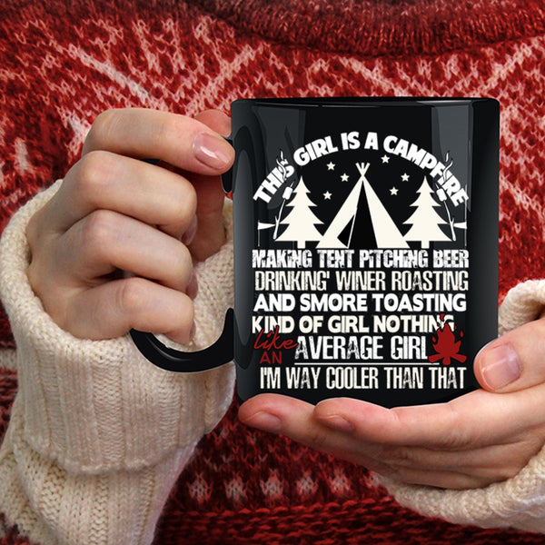 This Girl Is A Campfire Coffee Mug, Cool Gift For Daughter Coffee Cup