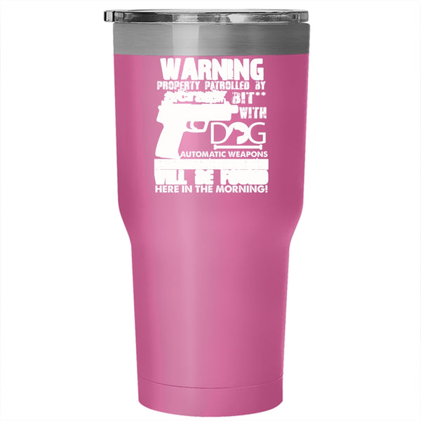 Crazy Dog Tumbler 30 oz Stainless Steel, Cool Gift For Dog Owner Travel Mug