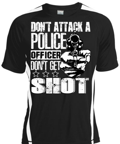 A black t-shirt with the shopify logo