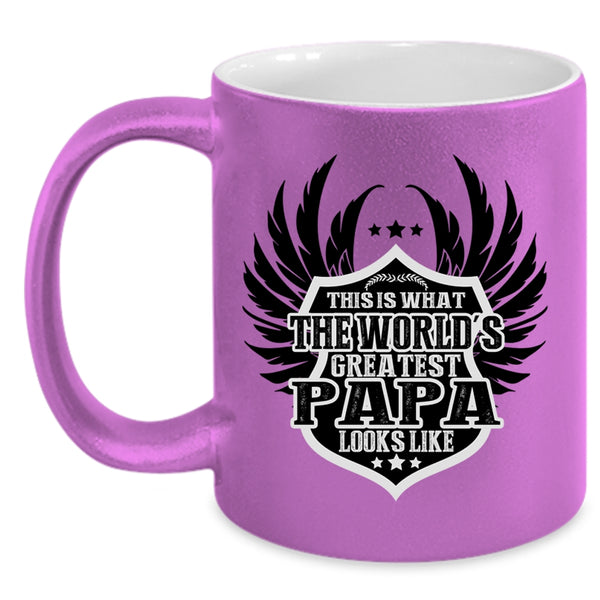 Greatest Papa Coffee Mug, The World's Greatest Papa Looks Like Accent Mug