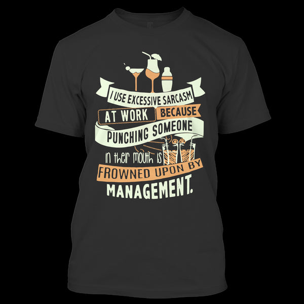 A black t-shirt with the shopify logo