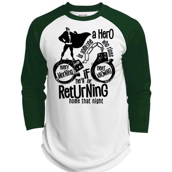 He'll Be Returning Home That Night T Shirt, I Love Police T Shirt, Awesome T-Shirts  (Polyester Game Baseball Jersey)