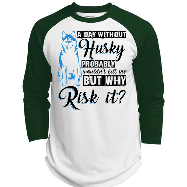 A Day Without Husky T Shirt, I Love Dog T Shirt, Awesome T-Shirts  (Polyester Game Baseball Jersey)