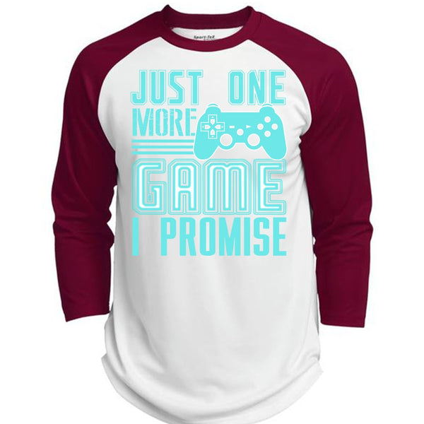 Just One More Game T Shirt, I Love Gaming T Shirt, Awesome T-Shirts  (Polyester Game Baseball Jersey)