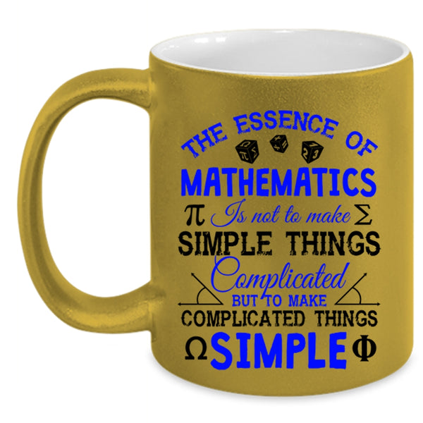 To Make Complicated Things Simple Coffee Mug, The Essence Of Mathematics Accent Mug