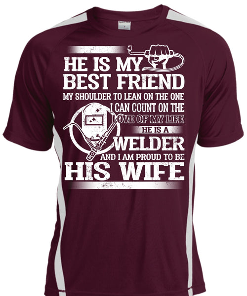 I Am Proud To Be His Wife T Shirt, He Is My Best Friend T Shirt, Cool Shirt