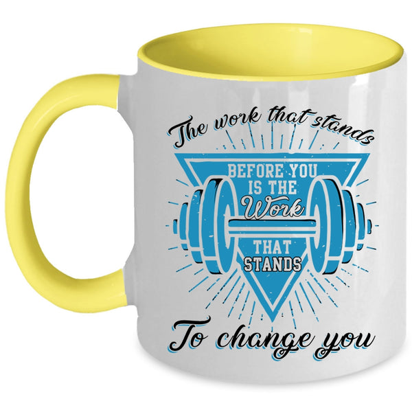 Awesome Gymnast Coffee Mug, The Work That Stands Accent Mug
