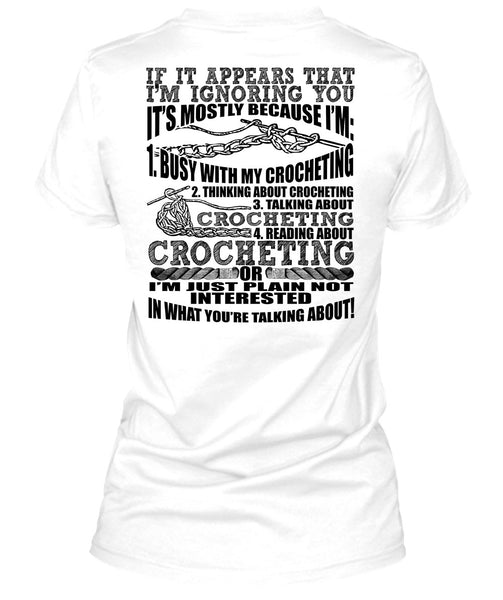 Reading About Crocheting T Shirt, I Love Crocheting T Shirt
