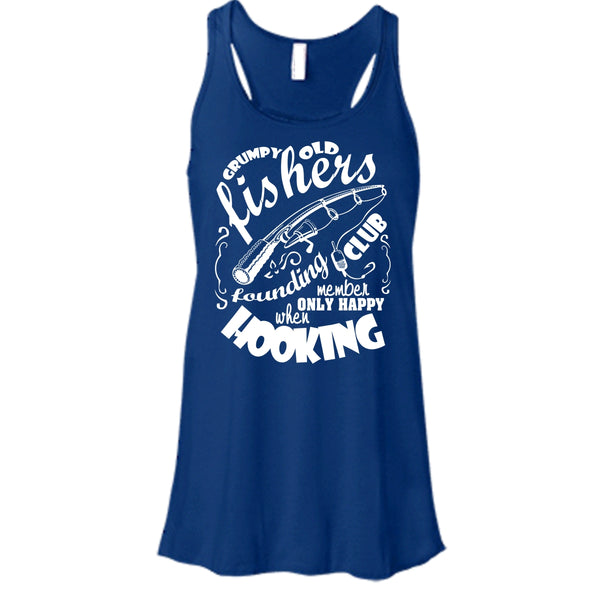 Grumpy Old Fishers T Shirt, Only Happy When Hooking T Shirt, Cool T Shirt