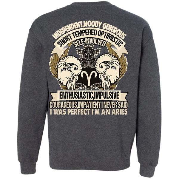 Short Tempered Optimistic T Shirt, I Love Aries Sweatshirt