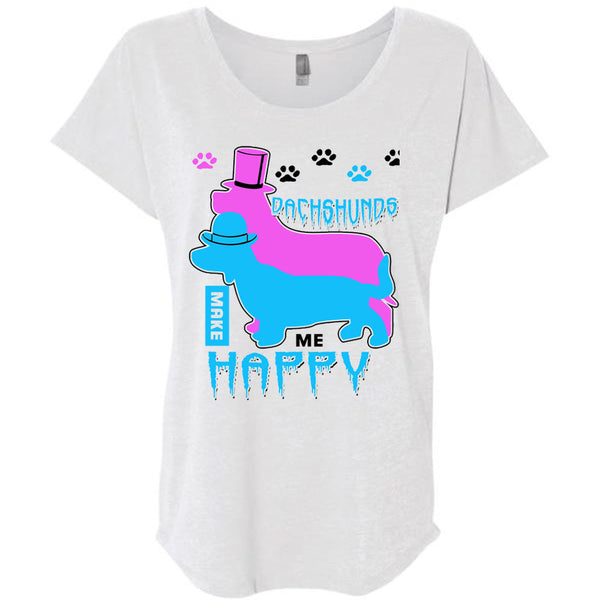 Dachshunds Make Me Happy T Shirt, I Love My Dogs T Shirt, Awesome T-Shirts