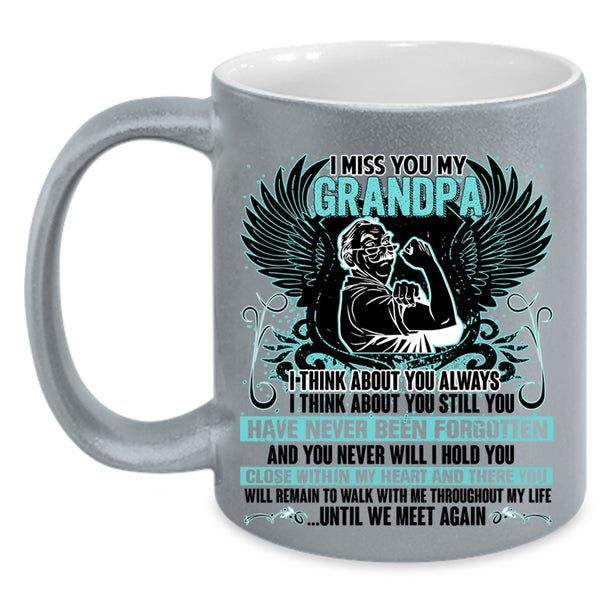 Awesome Grandpa Coffee Mug, I Miss You My Grandpa Accent Mug