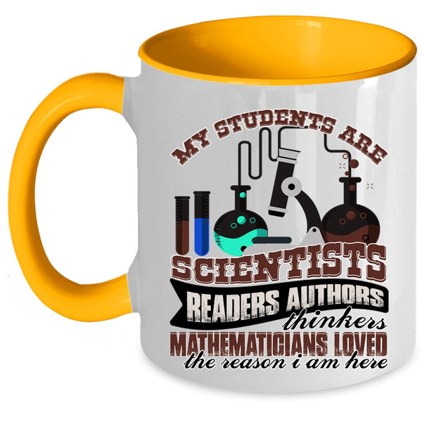 Mathematicians Loved Coffee Mug, My Students Are Scientists Readers Accent Mug
