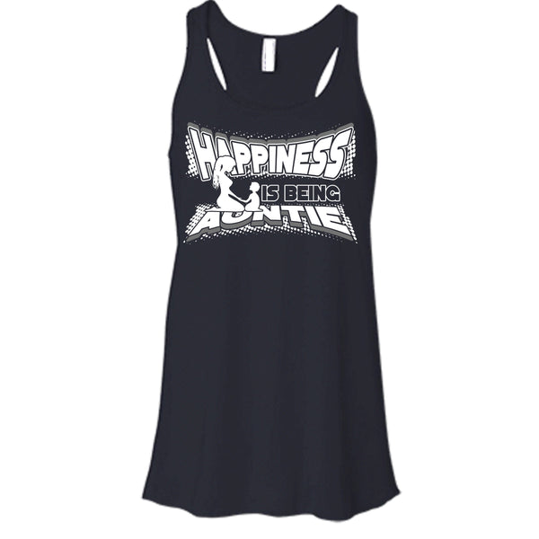 Happiness Is Being Autie T Shirt, Coolest Auntie Tank Top