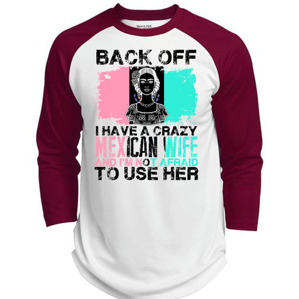 I Have A Crazy Mexican Wife T Shirt, I Love Husband T Shirt, Awesome T-Shirts  (Polyester Game Baseball Jersey)