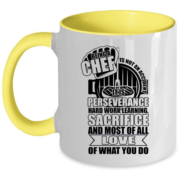 Awesome Chef Coffee Mug, Being A Chef Is Not An Accident Accent Mug