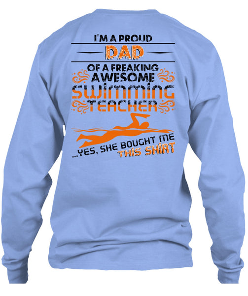 I'm A Proud Dad T Shirt, I Love Swimming T Shirt