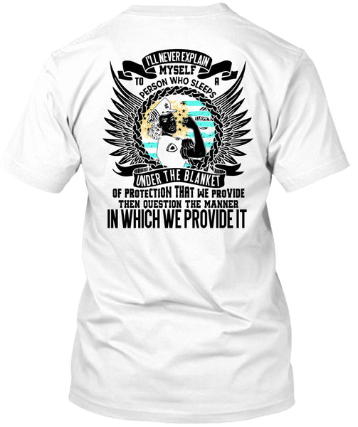 A black t-shirt with the shopify logo