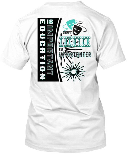 A black t-shirt with the shopify logo