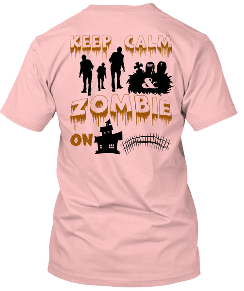 Keep Calm Zombie On T Shirt, Wait For Halloween T Shirt