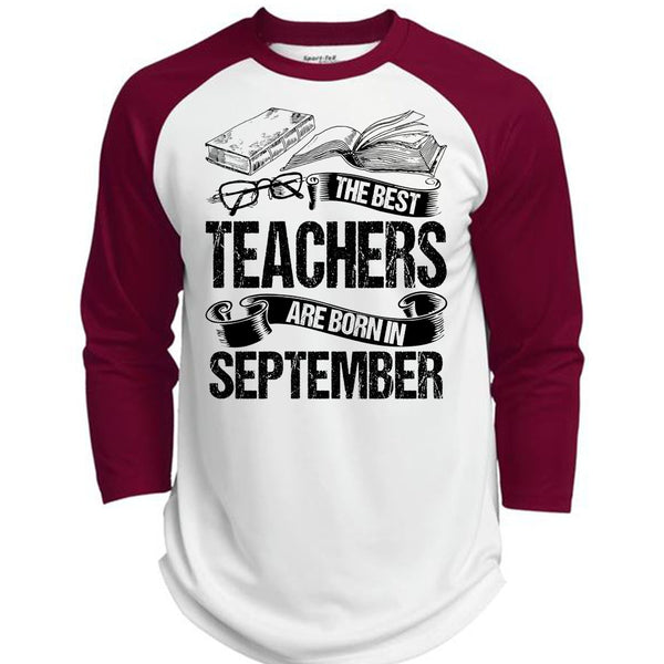 The Best Teachers Are Born In September T Shirt, I Love Teaching T Shirt, Awesome T-Shirts  (Polyester Game Baseball Jersey)