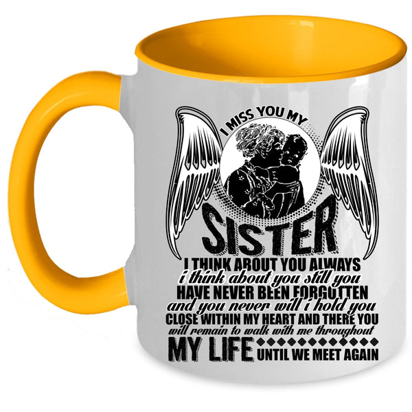 I Love My Sister Coffee Mug, I Miss You My Sister Accent Mug
