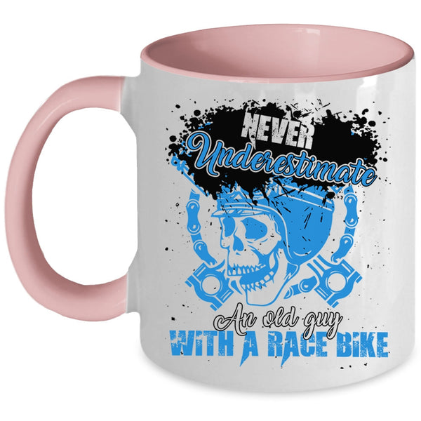 Awesome Race Biker Coffee Mug, An Old Guy With A Race Bike Accent Mug