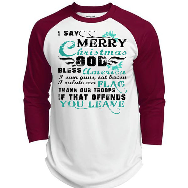 I Say Merry Christmas T Shirt, This Girl Loves Christmas T Shirt, Awesome T-Shirts  (Polyester Game Baseball Jersey)