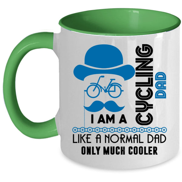 Cool Dad Coffee Mug, I Am A Cycling Dad Accent Mug