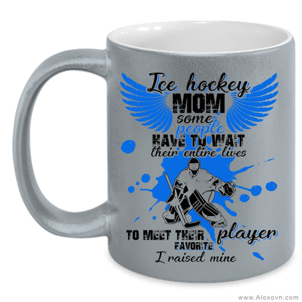 My Favorite Hockey Player Coffee Mug, Ice Hockey Mom Accent Mug