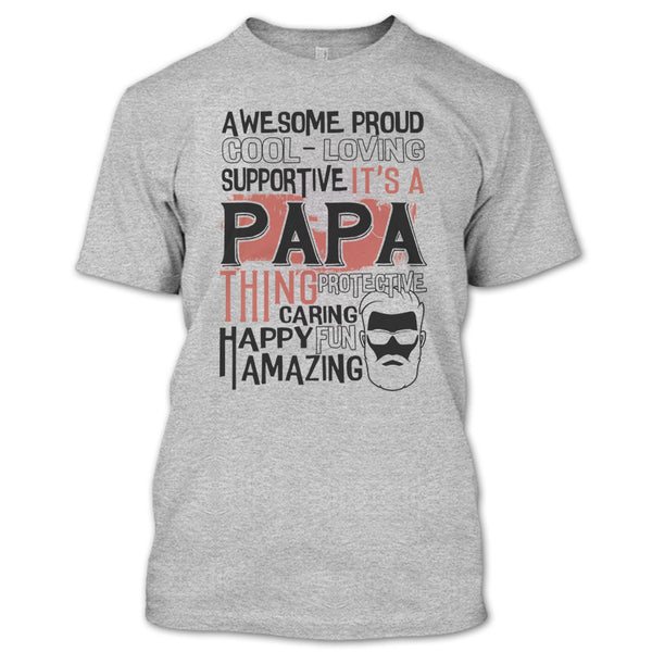 Awesome Proud T Shirt, Coolest Papa Ever T Shirt
