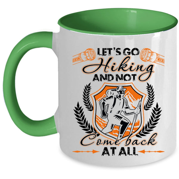 Awesome Hiking Coffee Mug, Let's Go Hiking Accent Mug