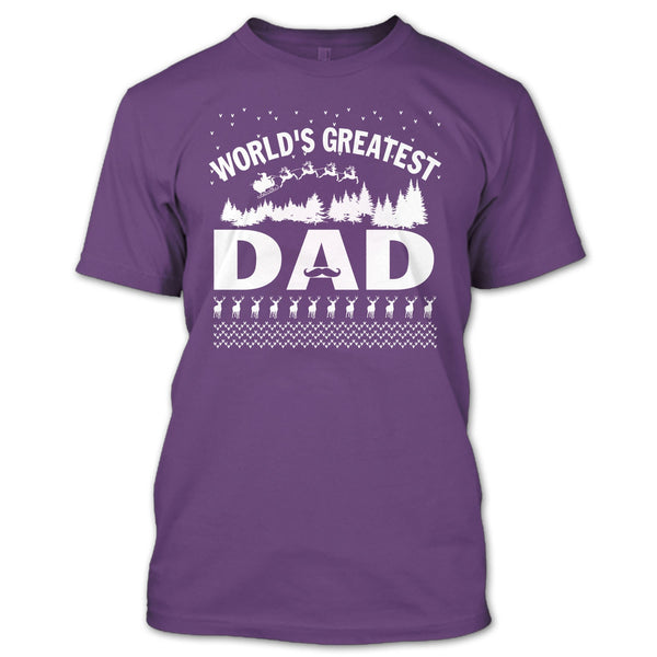 World's Greatest Dad T Shirt, Dad Merry Christmas T Shirt