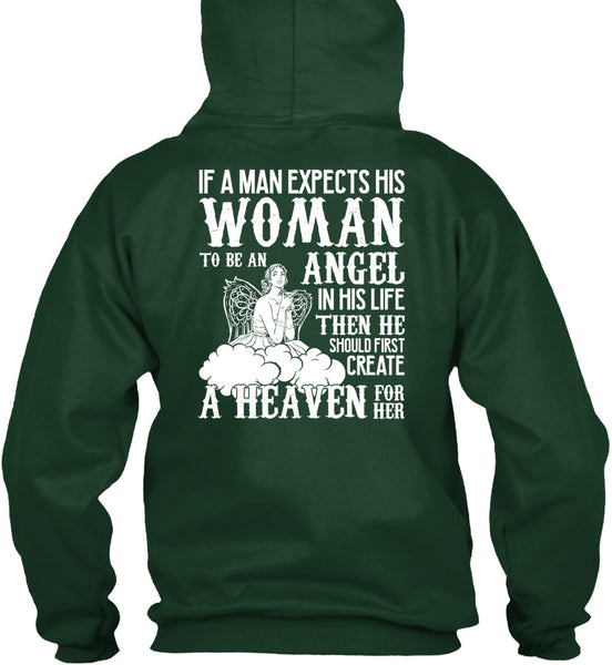 Woman To Be An Angel T Shirt, Create A Heaven T Shirt