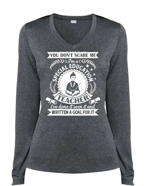 I'm A Special Education Teacher I've Done It Seen It T Shirt, Job T Shirt (Ladies LS Heather V-Neck)