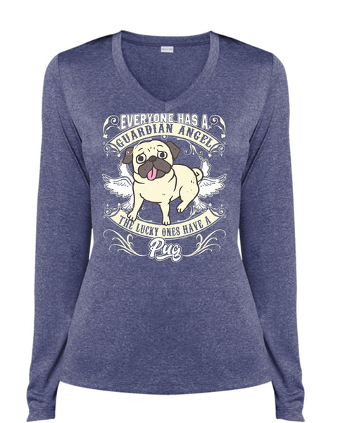 The Lucky Ones Have A Pug T Shirt, Everyone Has A Guardian Angel T Shirt