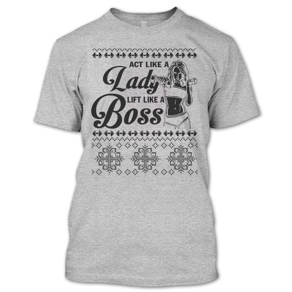 Act Like A Lady T Shirt, Lady Merry Christmas T Shirt
