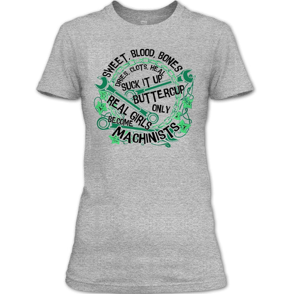 Sweet Blood Bones T Shirt, Coolest Mechanic Girls T Shirt