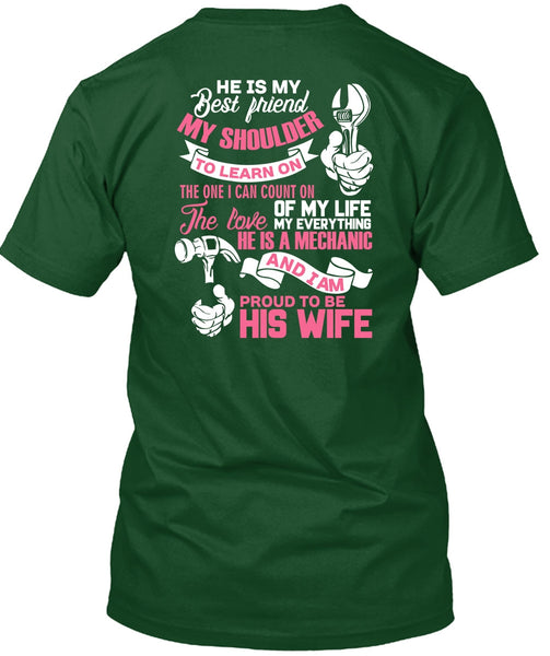 Proud To Be His Wife T Shirt, He Is My Best Friend T Shirt