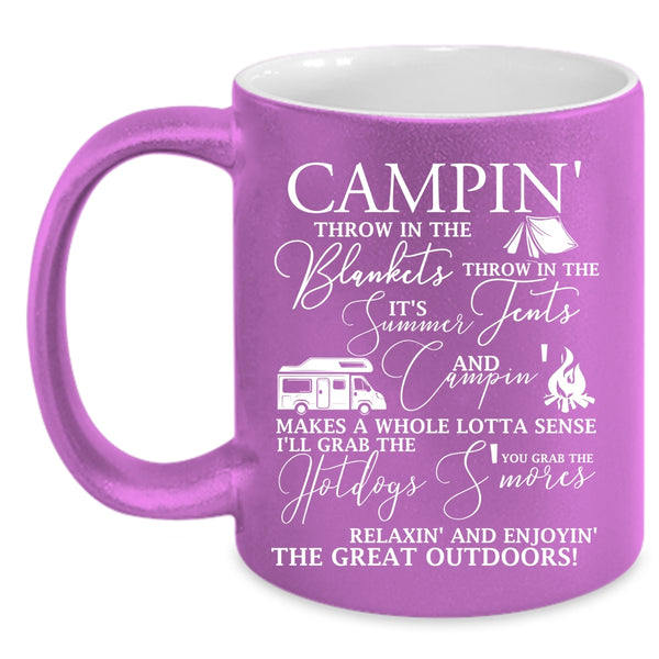 Camping Coffee Mug, Relaxing And Enjoying The Great Outdoors Coffee Cup