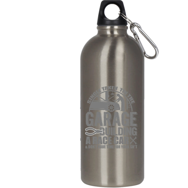 Single Taken Tin The Garage Building A Race Car 20 oz Stainless Steel Bottle,Car Mechanics Outdoor Sports Water Bottle