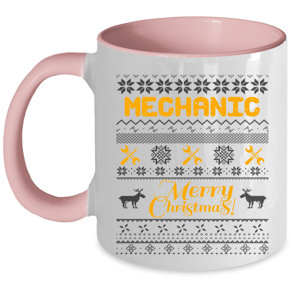 Merry Christmas Coffee Mug, Mechanic Accent Mug