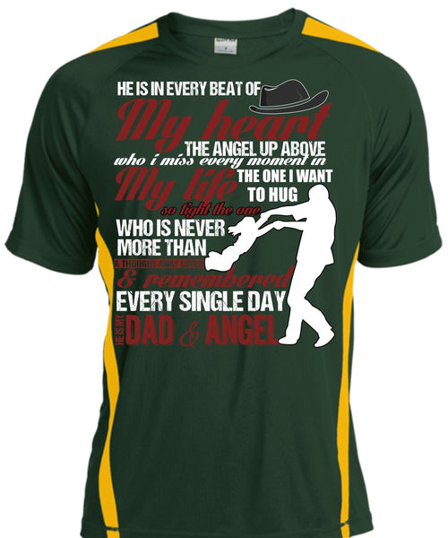 He Is My Dad And Angel T Shirt, My Heart T Shirt, Cool Shirt