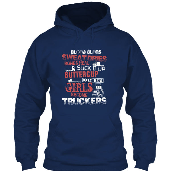 Only Rel Girls Become Truckers T Shirt, Coolest Trucker T Shirt