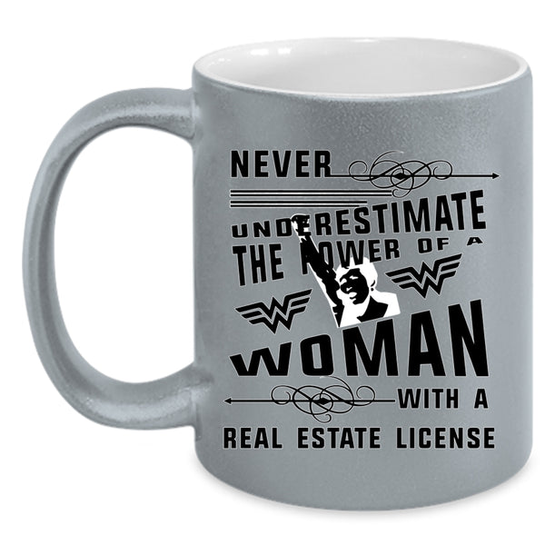 Cool Woman Coffee Mug, A Woman With A Real Estate License Accent Mug