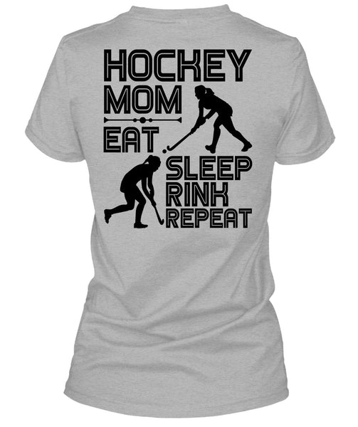 Hockey Mom Eat Sleep Rink Repeat T Shirt, I Love Hockey T Shirt