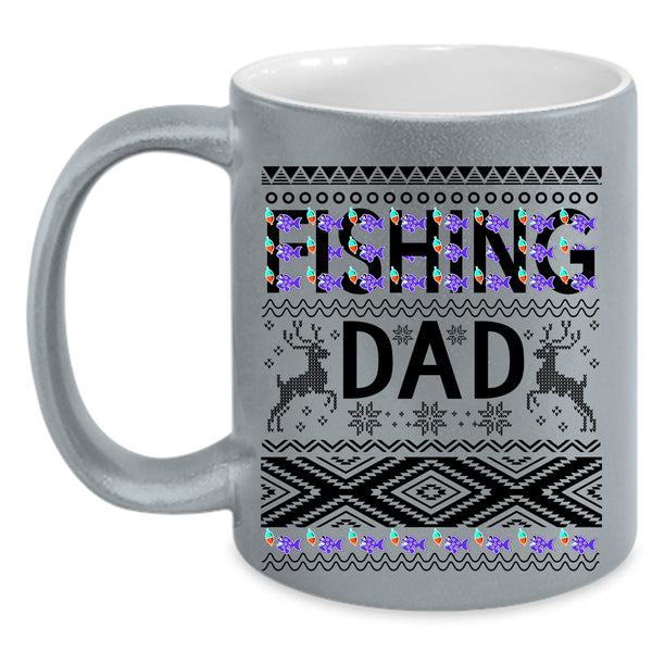Christmas Gift For Fisher Coffee Mug, Fishing Dad Accent Mug